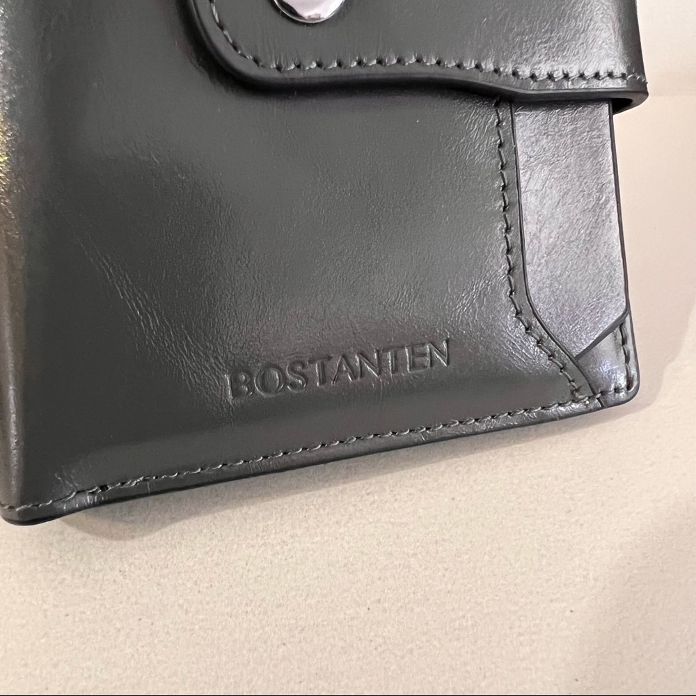 New Bostanten Leather Wallet Gray Removable Card Wallet - Picture 10 of 15